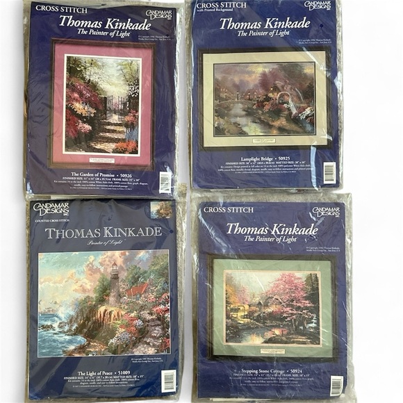 Candamar Designs Other - Thomas Kinkade Cross Stitch Kit - lot of 4 - brand new